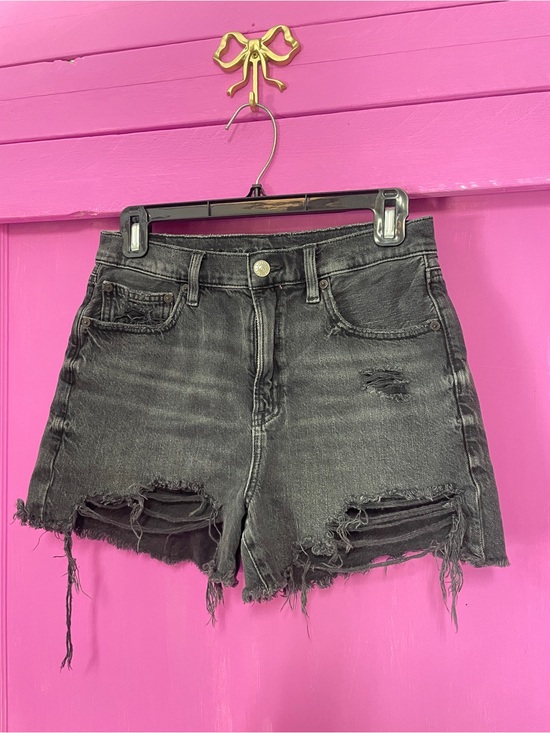 American Eagle Outfitters Pants - American Eagle Outfitters Black Distressed High-Rise Denim Shorts